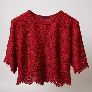 Red Lace Women Top